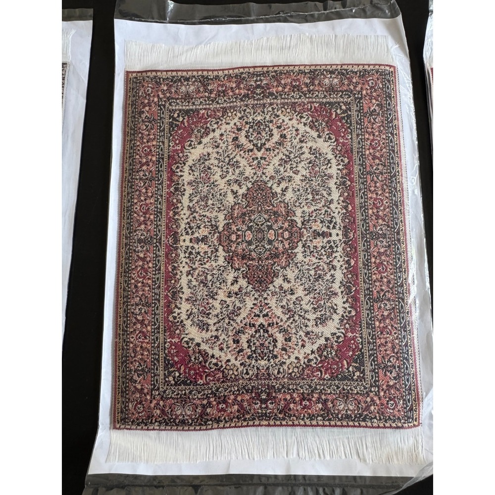 Vintage Persian Style Burgundy Carpet Mouse Pad New Sealed 2010 Boho Desk Mat